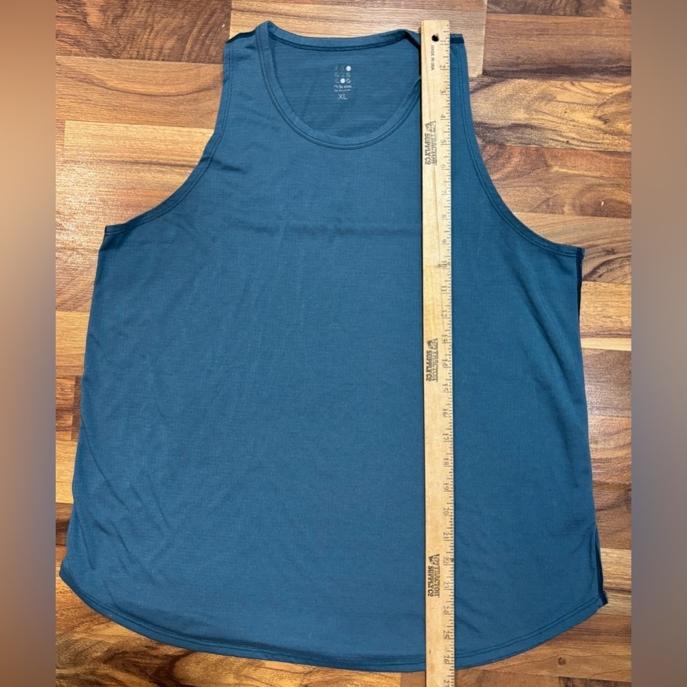 Title Nine Blue Sleeveless Tank Top Scoop Neck Casual Athletic Womens XL - Picture 4 of 5